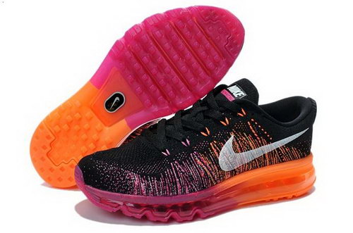 Nike Flyknit Air Max Mens Shoes Black Rose Orange Silver Review